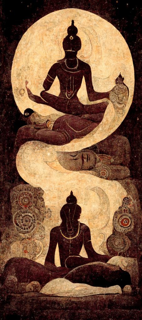 Abstract imagery of Activating the Third eye with Yoga Nidra